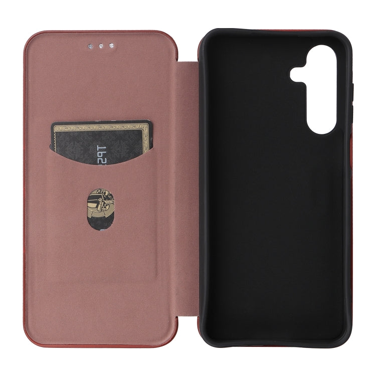For Samsung Galaxy A16 Carbon Fiber Texture Flip Leather Phone Case