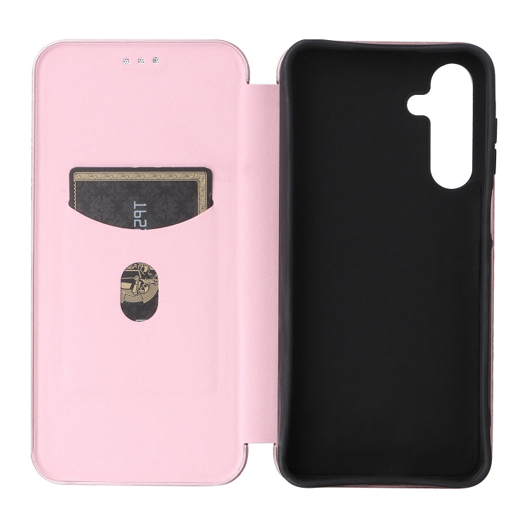 For Samsung Galaxy A16 Carbon Fiber Texture Flip Leather Phone Case