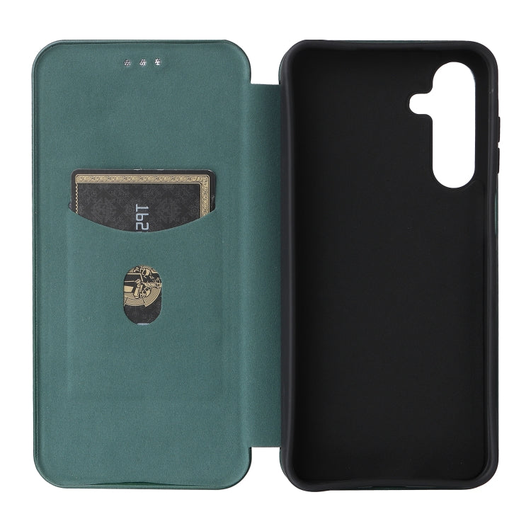 For Samsung Galaxy A16 Carbon Fiber Texture Flip Leather Phone Case
