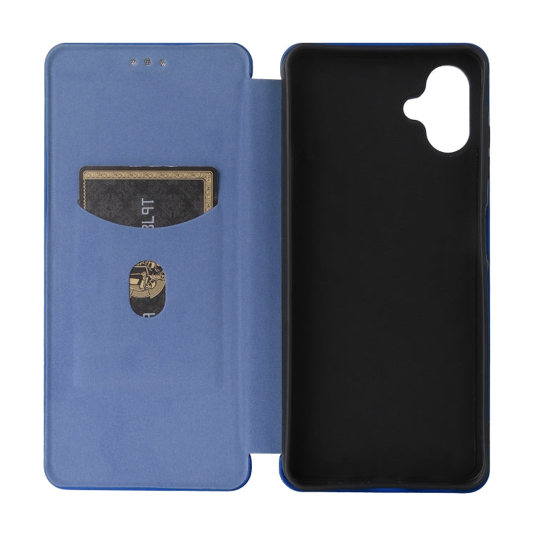 For Samsung Galaxy A06 Carbon Fiber Texture Flip Leather Phone Case