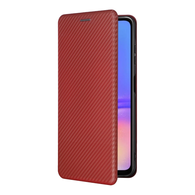 For Samsung Galaxy A06 Carbon Fiber Texture Flip Leather Phone Case