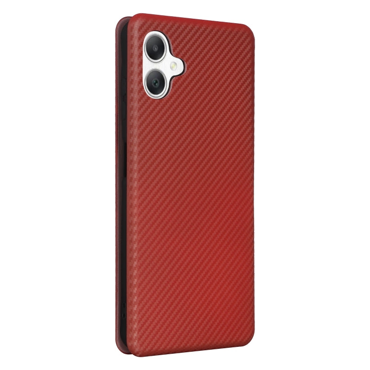 For Samsung Galaxy A06 Carbon Fiber Texture Flip Leather Phone Case