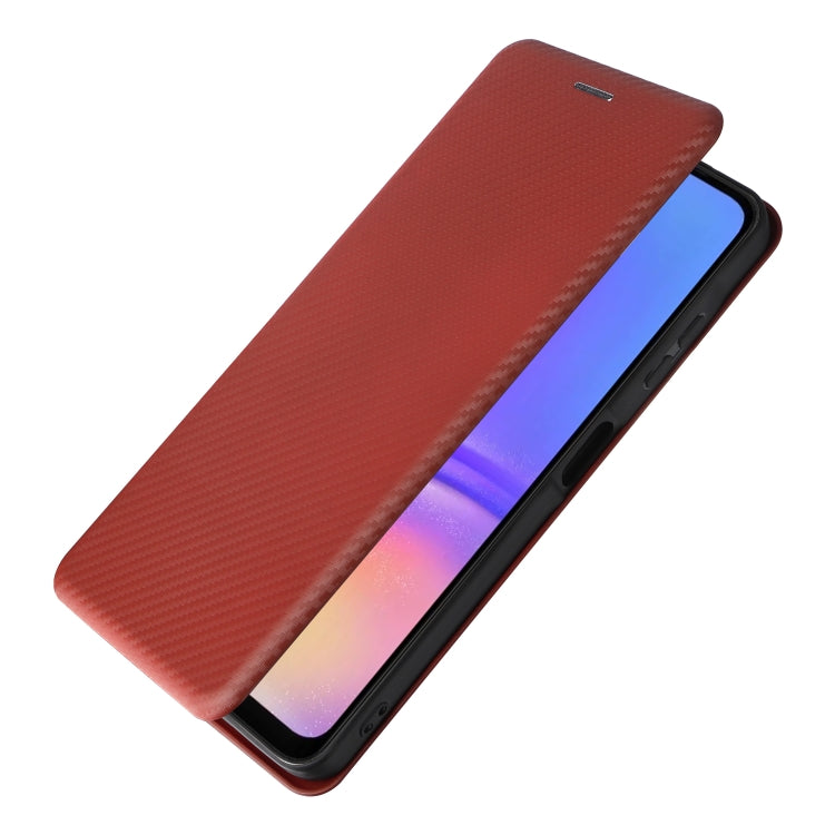For Samsung Galaxy A06 Carbon Fiber Texture Flip Leather Phone Case