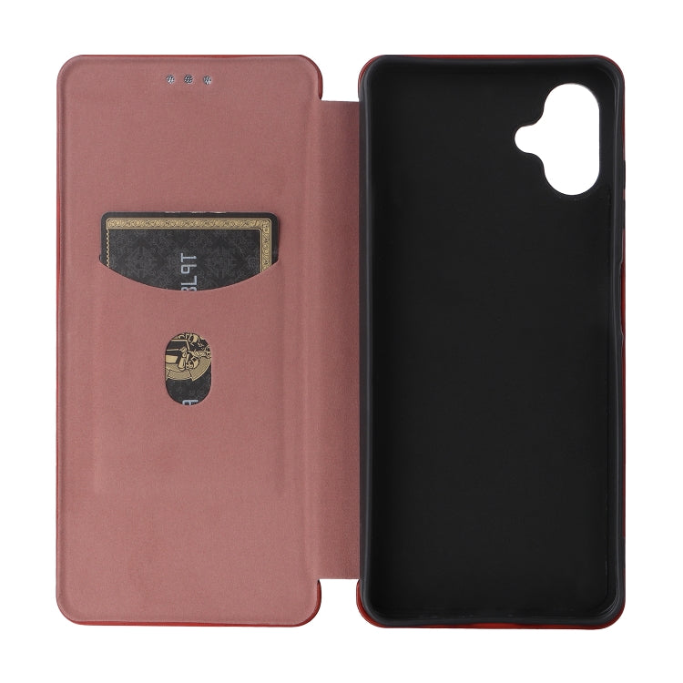 For Samsung Galaxy A06 Carbon Fiber Texture Flip Leather Phone Case