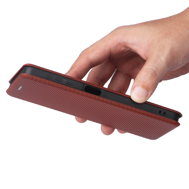 For Samsung Galaxy A06 Carbon Fiber Texture Flip Leather Phone Case