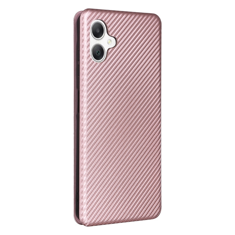 For Samsung Galaxy A06 Carbon Fiber Texture Flip Leather Phone Case
