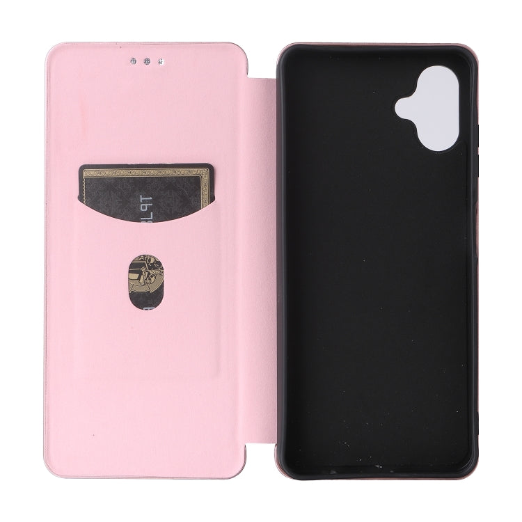 For Samsung Galaxy A06 Carbon Fiber Texture Flip Leather Phone Case