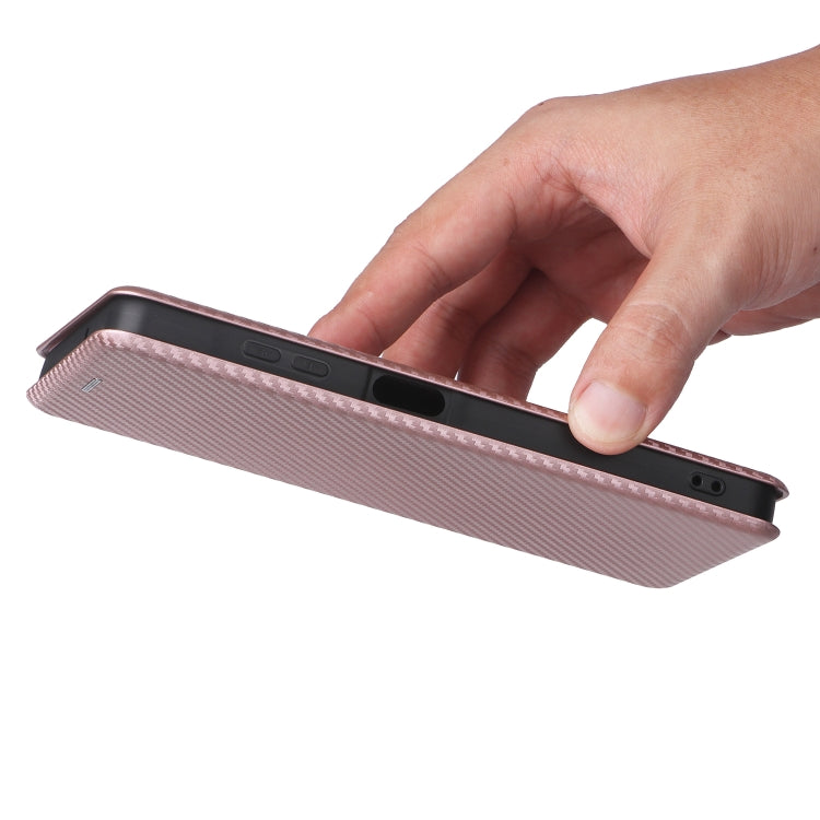For Samsung Galaxy A06 Carbon Fiber Texture Flip Leather Phone Case