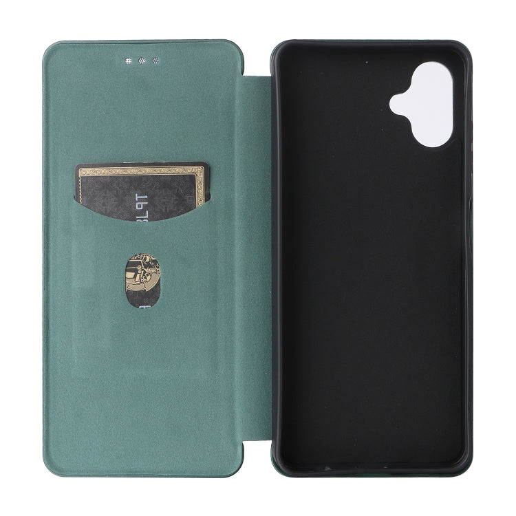 For Samsung Galaxy A06 Carbon Fiber Texture Flip Leather Phone Case