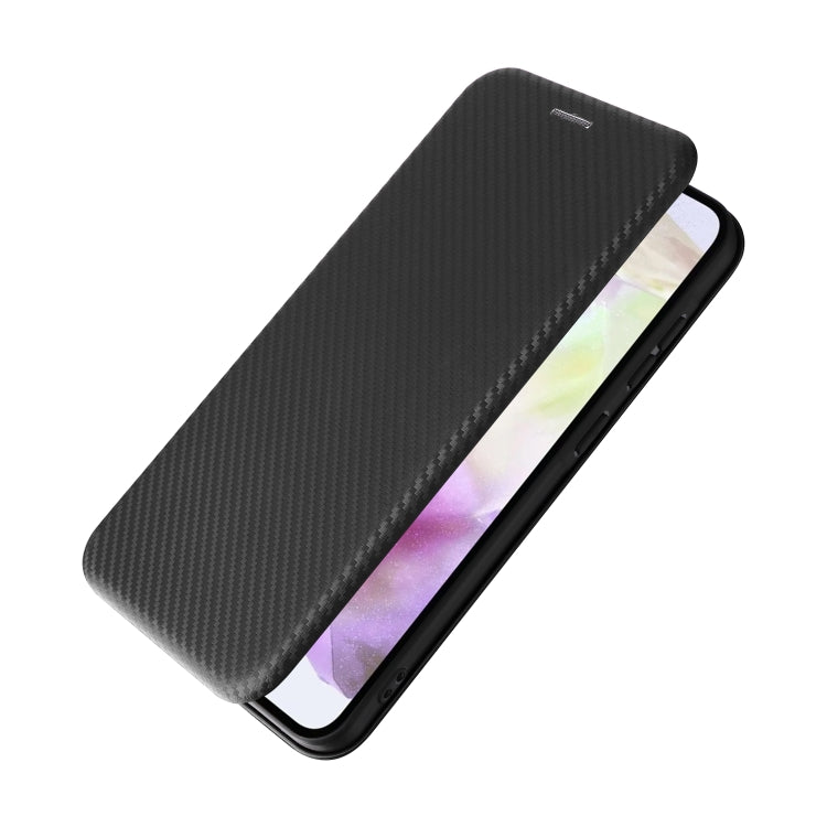 For Samsung Galaxy A36 Carbon Fiber Texture Flip Leather Phone Case