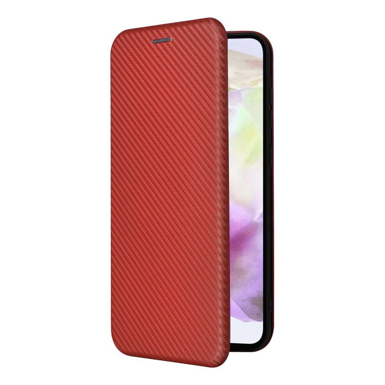 For Samsung Galaxy A36 Carbon Fiber Texture Flip Leather Phone Case