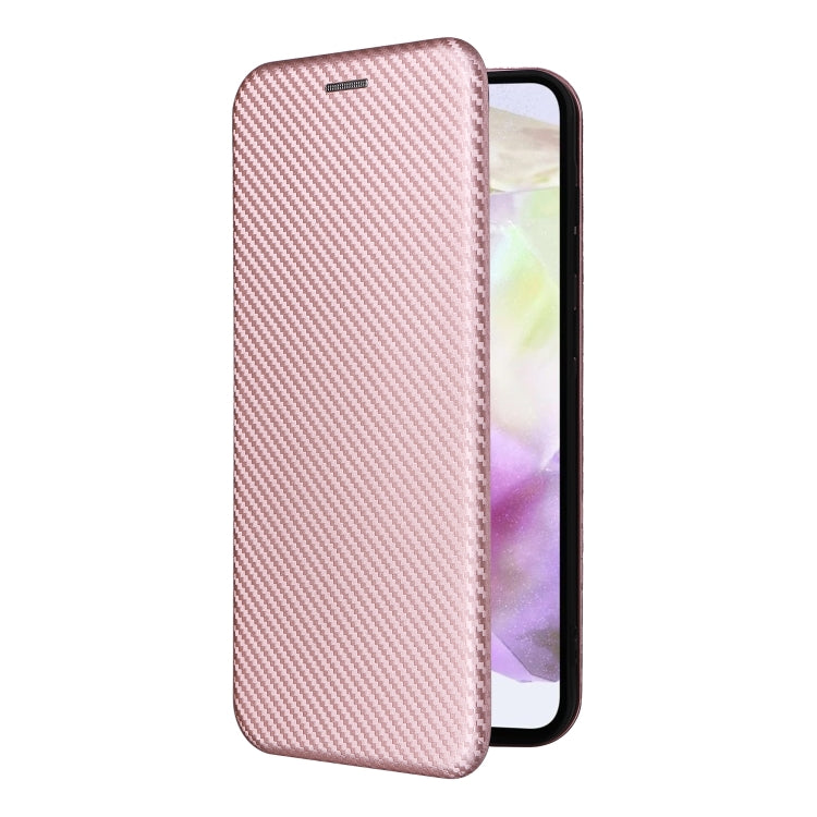 For Samsung Galaxy A36 Carbon Fiber Texture Flip Leather Phone Case