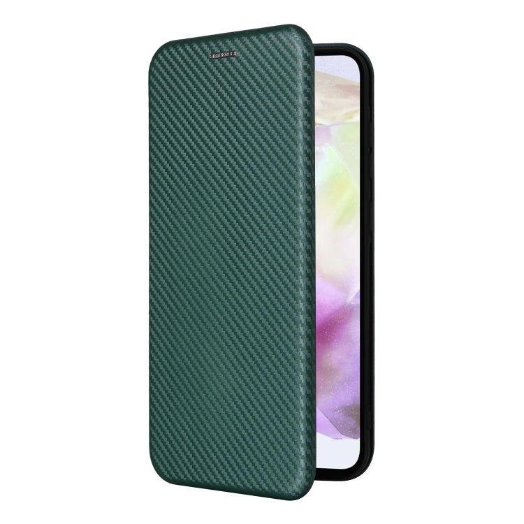 For Samsung Galaxy A36 Carbon Fiber Texture Flip Leather Phone Case