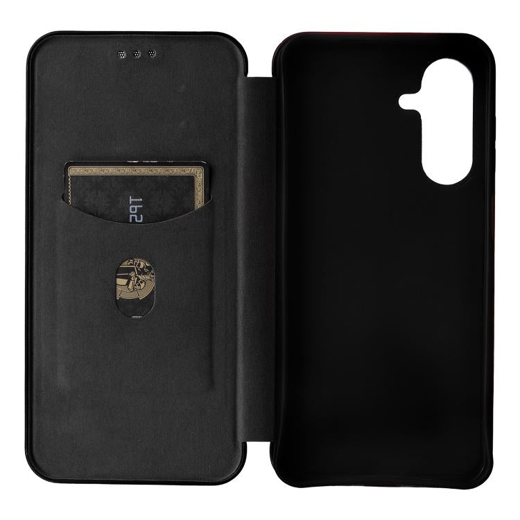 For Samsung Galaxy A26 5G Carbon Fiber Texture Flip Leather Phone Case