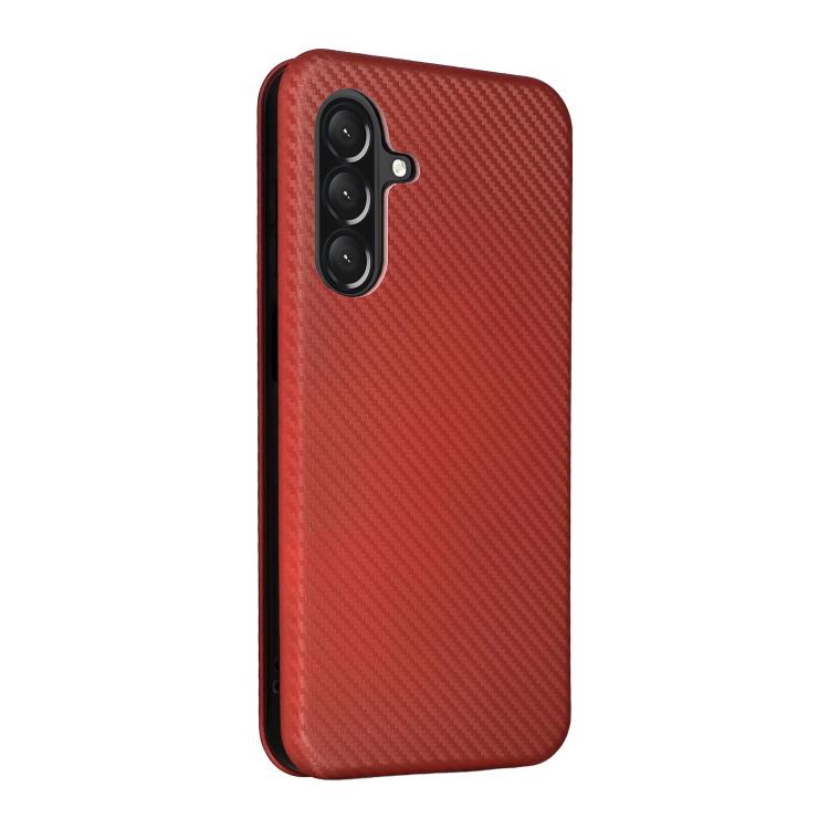 For Samsung Galaxy A26 5G Carbon Fiber Texture Flip Leather Phone Case