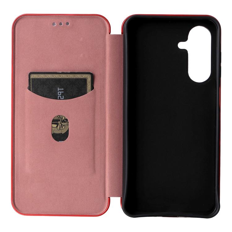 For Samsung Galaxy A26 5G Carbon Fiber Texture Flip Leather Phone Case