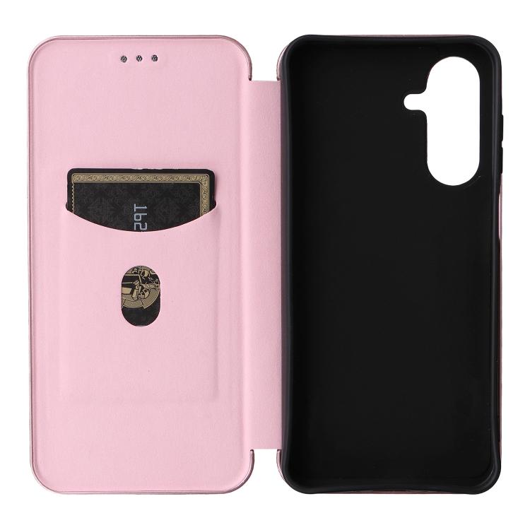 For Samsung Galaxy A26 5G Carbon Fiber Texture Flip Leather Phone Case