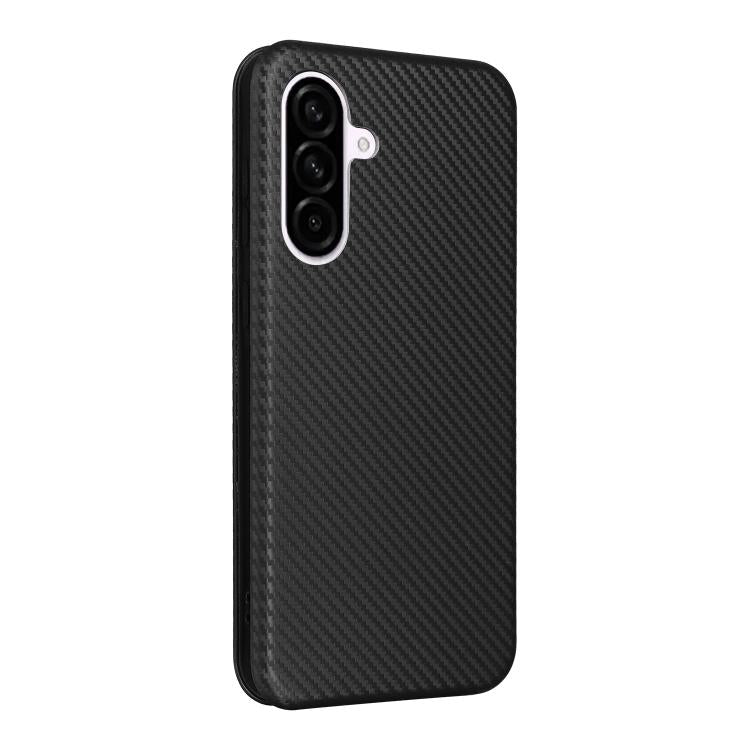 For Samsung Galaxy A56 5G Carbon Fiber Texture Flip Leather Phone Case