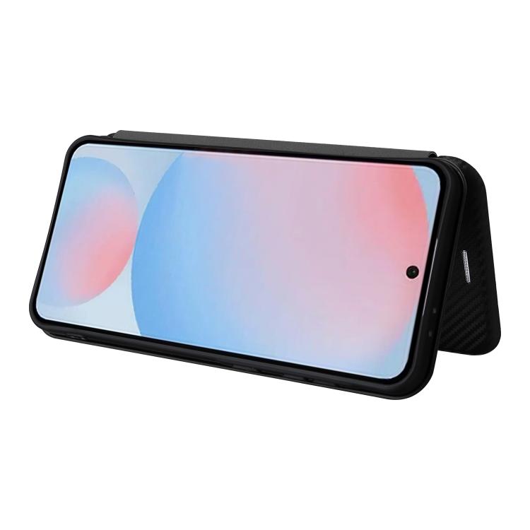 For Samsung Galaxy A56 5G Carbon Fiber Texture Flip Leather Phone Case