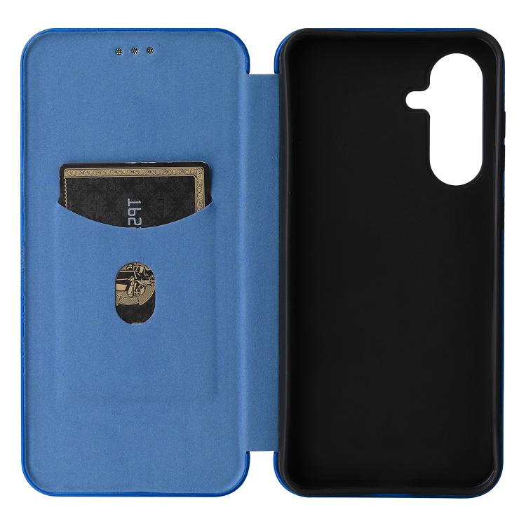 For Samsung Galaxy A56 5G Carbon Fiber Texture Flip Leather Phone Case