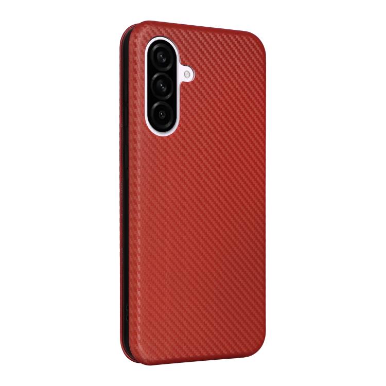 For Samsung Galaxy A56 5G Carbon Fiber Texture Flip Leather Phone Case