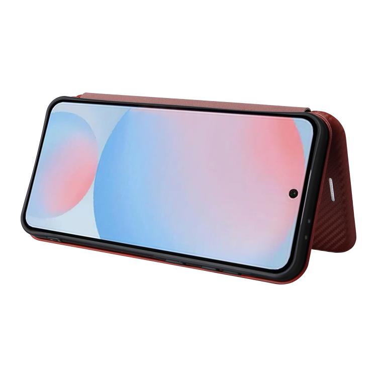 For Samsung Galaxy A56 5G Carbon Fiber Texture Flip Leather Phone Case