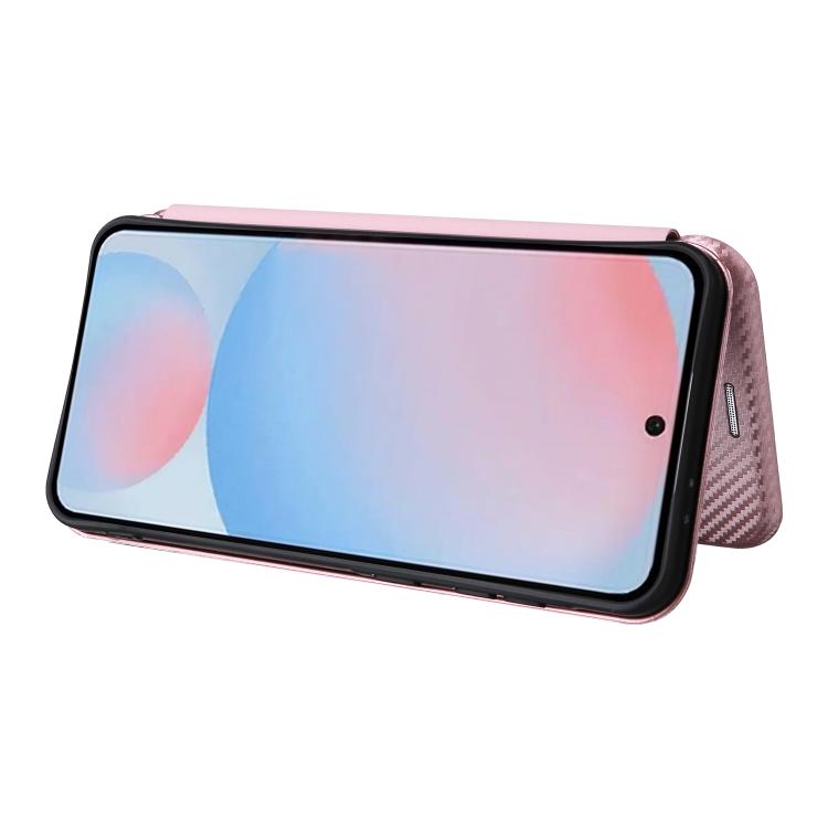 For Samsung Galaxy A56 5G Carbon Fiber Texture Flip Leather Phone Case