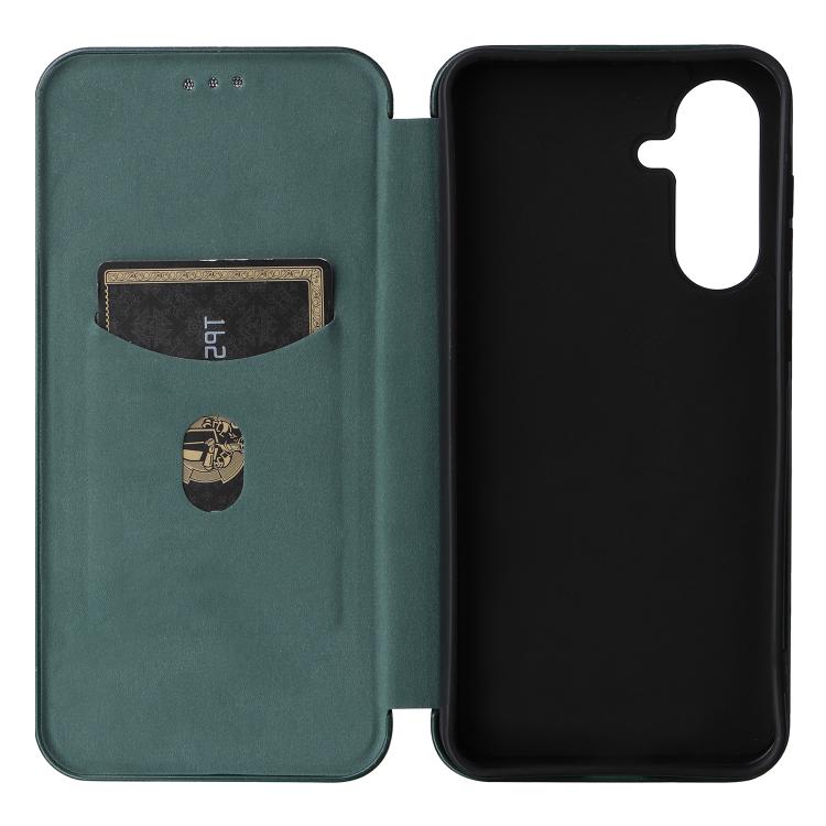For Samsung Galaxy A56 5G Carbon Fiber Texture Flip Leather Phone Case
