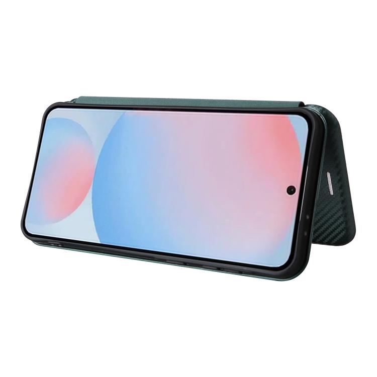 For Samsung Galaxy A56 5G Carbon Fiber Texture Flip Leather Phone Case