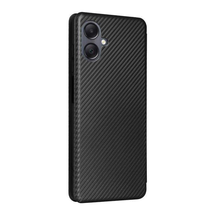 For Samsung Galaxy A07 4G Carbon Fiber Texture Flip Leather Phone Case