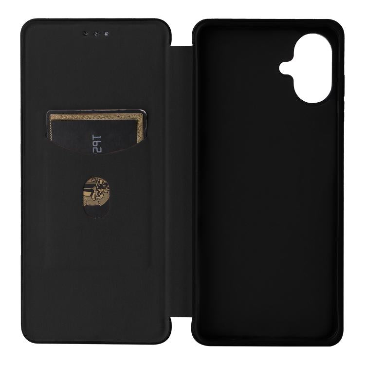 For Samsung Galaxy A07 4G Carbon Fiber Texture Flip Leather Phone Case