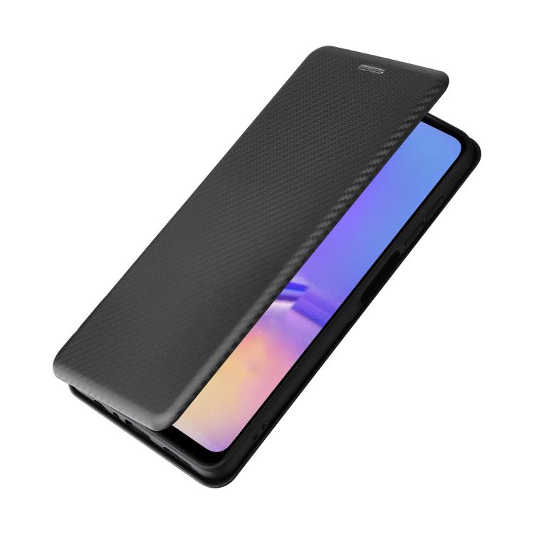 For Samsung Galaxy A07 4G Carbon Fiber Texture Flip Leather Phone Case