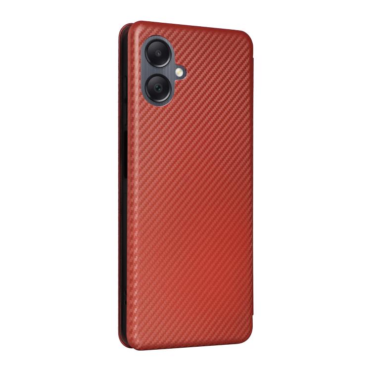 For Samsung Galaxy A07 4G Carbon Fiber Texture Flip Leather Phone Case