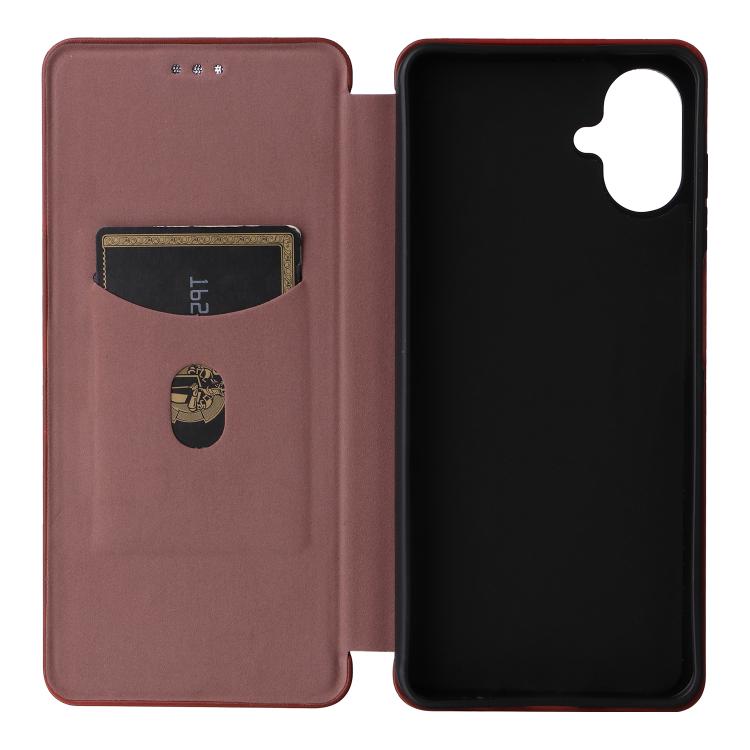 For Samsung Galaxy A07 4G Carbon Fiber Texture Flip Leather Phone Case