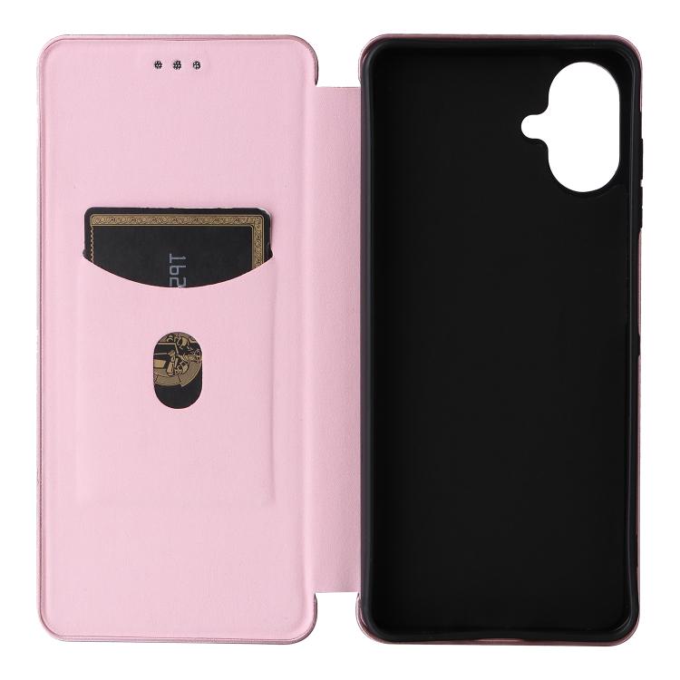 For Samsung Galaxy A07 4G Carbon Fiber Texture Flip Leather Phone Case