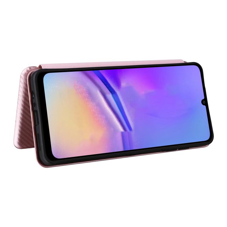 For Samsung Galaxy A07 4G Carbon Fiber Texture Flip Leather Phone Case