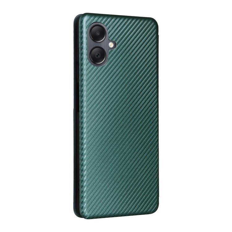 For Samsung Galaxy A07 4G Carbon Fiber Texture Flip Leather Phone Case