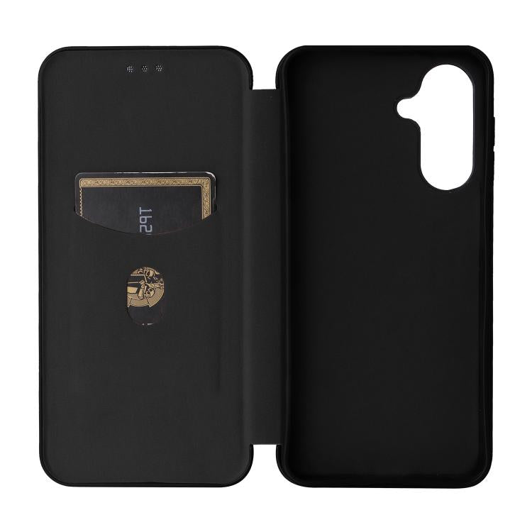 For Samsung Galaxy A17 5G Carbon Fiber Texture Flip Leather Phone Case