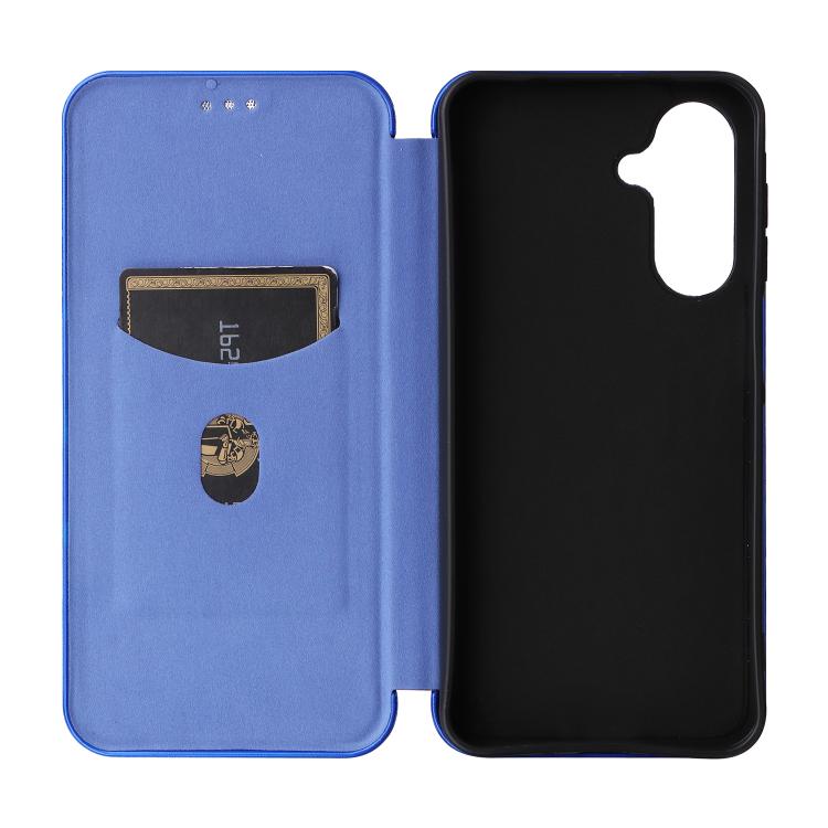 For Samsung Galaxy A17 5G Carbon Fiber Texture Flip Leather Phone Case