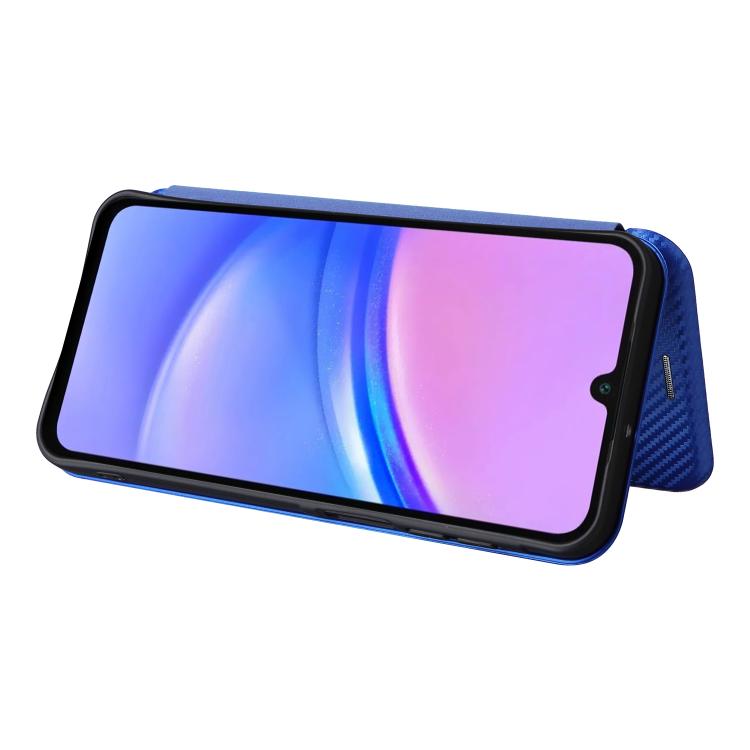 For Samsung Galaxy A17 5G Carbon Fiber Texture Flip Leather Phone Case