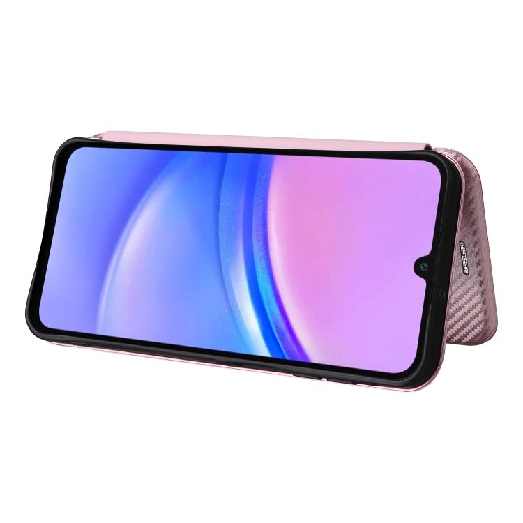 For Samsung Galaxy A17 5G Carbon Fiber Texture Flip Leather Phone Case
