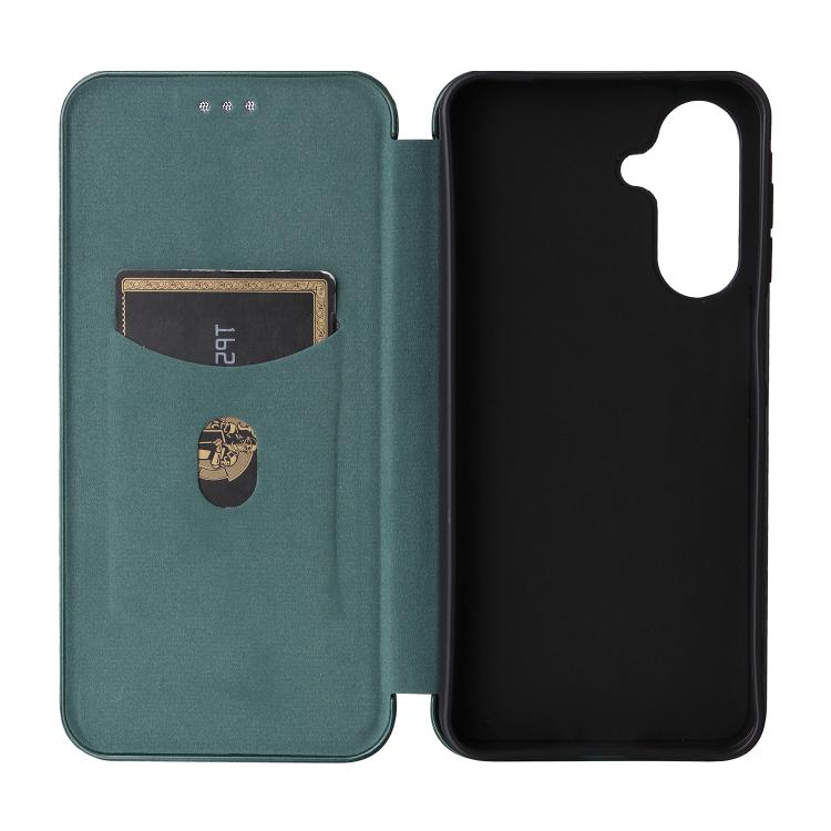For Samsung Galaxy A17 5G Carbon Fiber Texture Flip Leather Phone Case