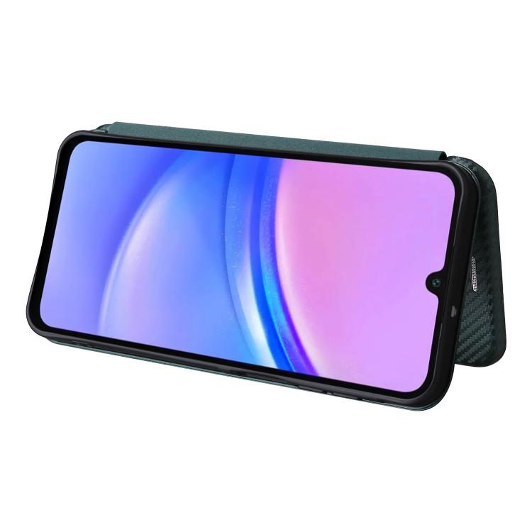 For Samsung Galaxy A17 5G Carbon Fiber Texture Flip Leather Phone Case