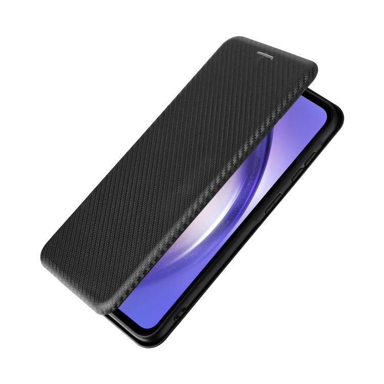 For Samsung Galaxy A57 5G Carbon Fiber Texture Flip Leather Phone Case