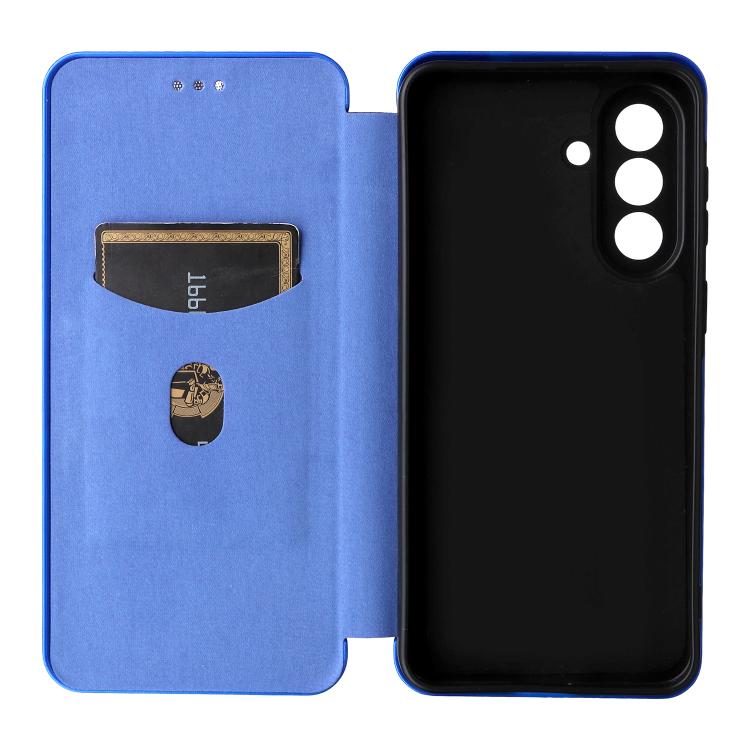 For Samsung Galaxy A57 5G Carbon Fiber Texture Flip Leather Phone Case
