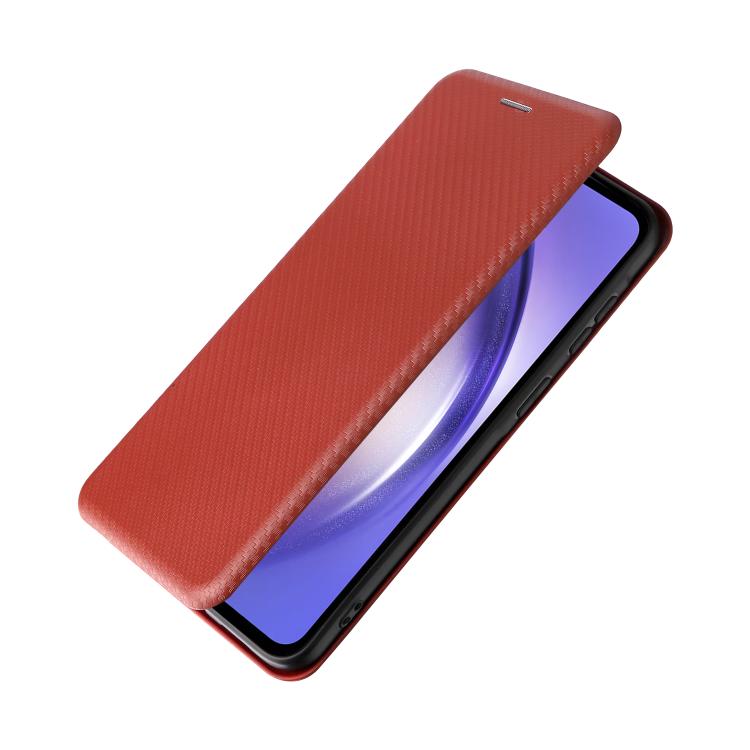 For Samsung Galaxy A57 5G Carbon Fiber Texture Flip Leather Phone Case