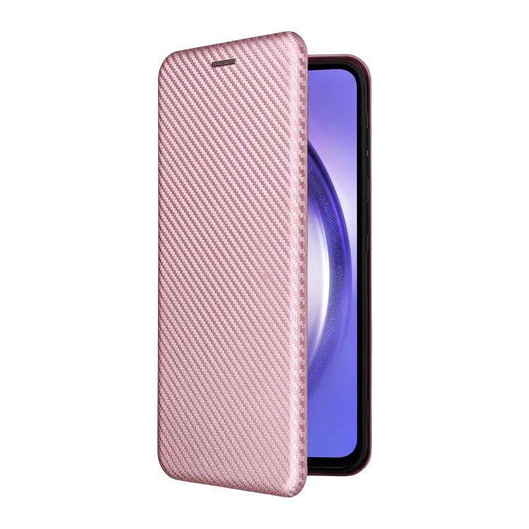 For Samsung Galaxy A57 5G Carbon Fiber Texture Flip Leather Phone Case