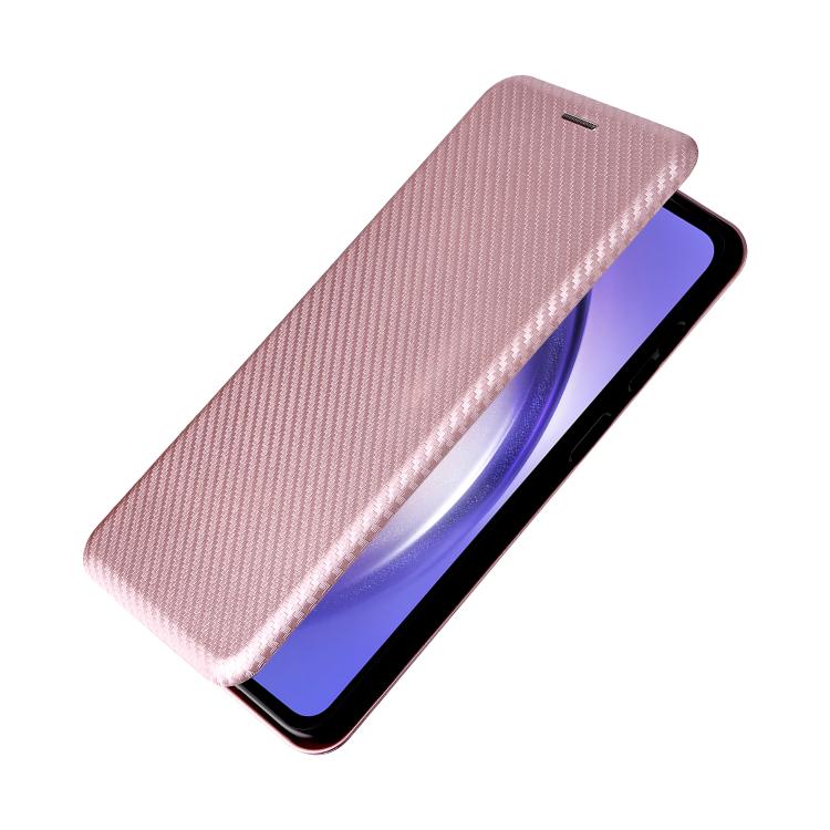 For Samsung Galaxy A57 5G Carbon Fiber Texture Flip Leather Phone Case