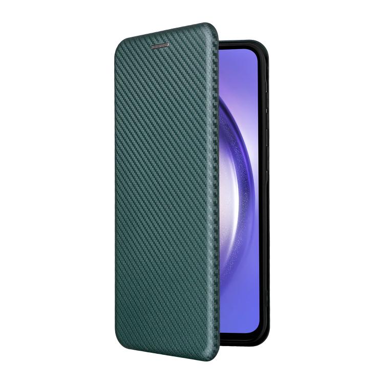 For Samsung Galaxy A57 5G Carbon Fiber Texture Flip Leather Phone Case