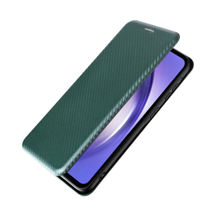 For Samsung Galaxy A57 5G Carbon Fiber Texture Flip Leather Phone Case